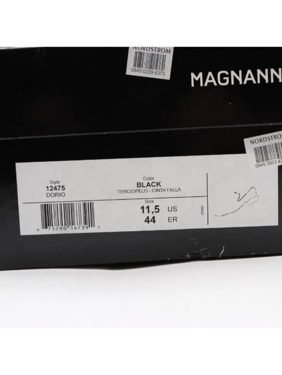 Magnanni Dorio Men\'s 11.5 Black Velvet Slip On Venetian Loafers Formal main image 5